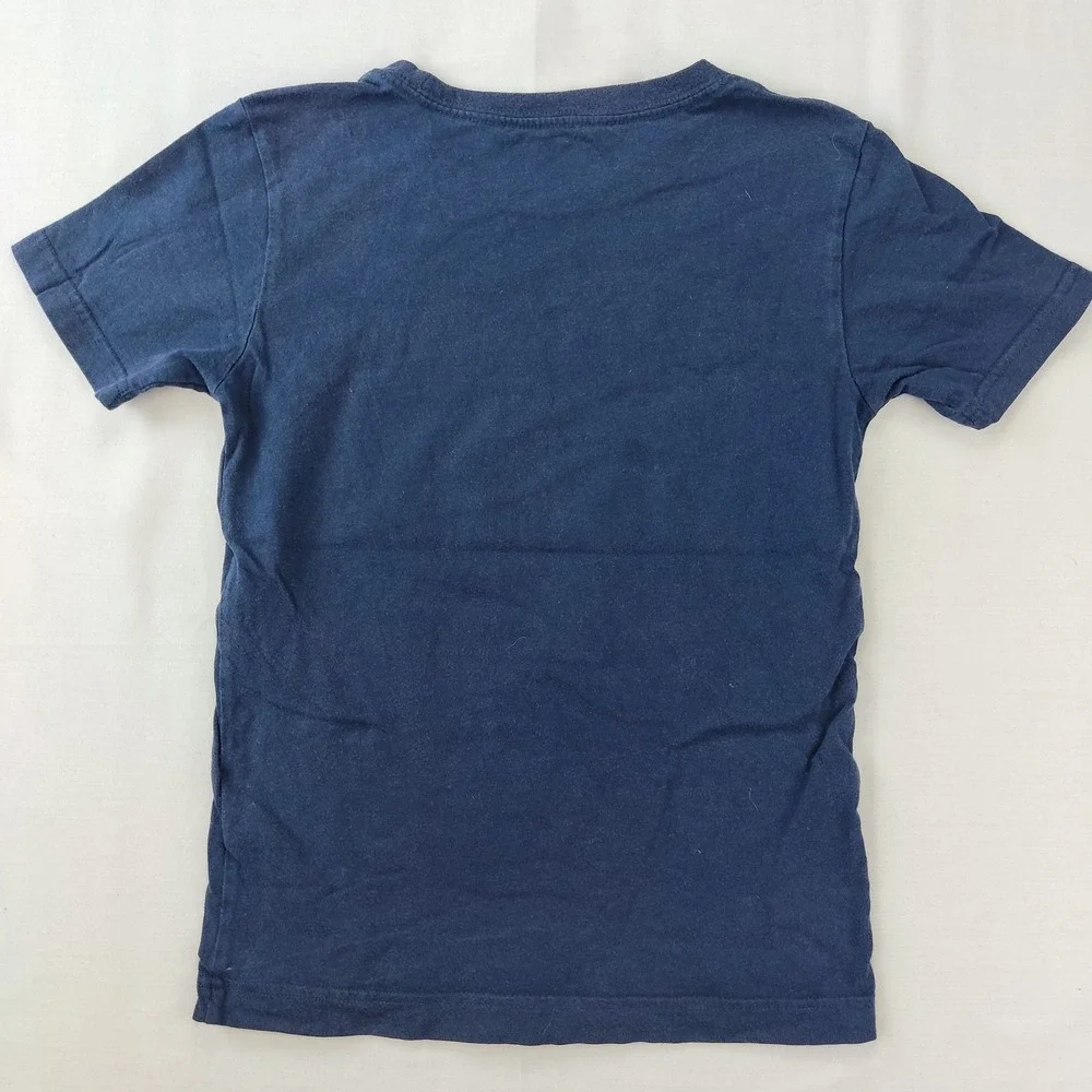 Converse Tee Shirt Boys M Navy Blue Chuck Taylor All Star Graphic Logo Crewneck